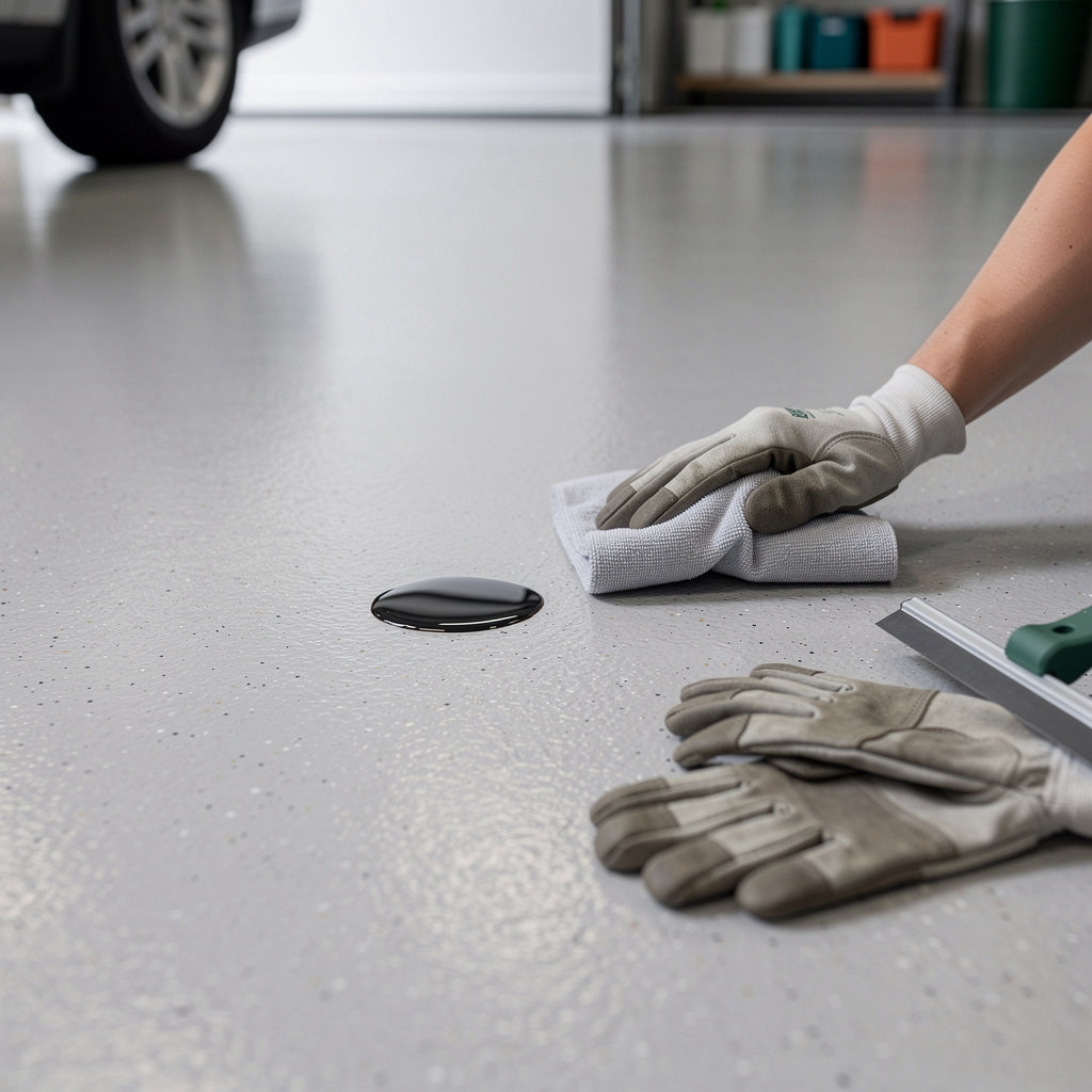Laboratorio di resina epossidica professional garage floor coating in Düsseldorf - durable epoxy resin solution